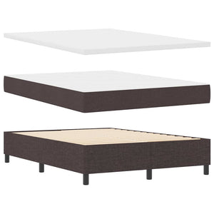 Boxspringbett mit Matratze Dunkelbraun 140x200 cm