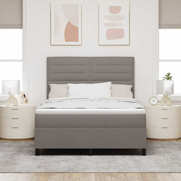 Boxspringbett mit Matratze Taupe 140x200 cm