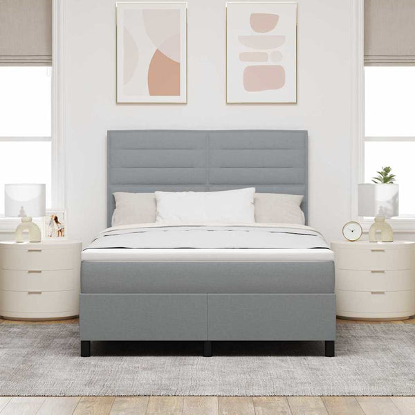 Boxspringbett mit Matratze Hellgrau 160x200 cm
