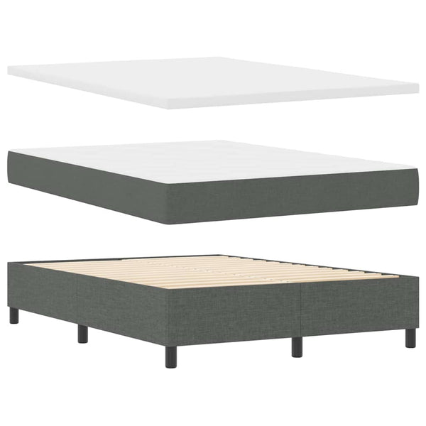 Boxspringbett mit Matratze Dunkelgrau 160x200 cm