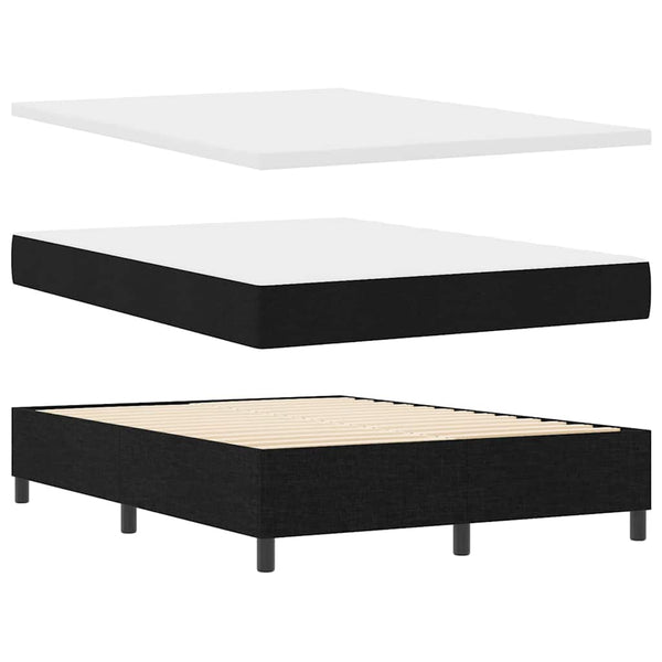 Boxspringbett mit Matratze 160x200 cm Schwarz