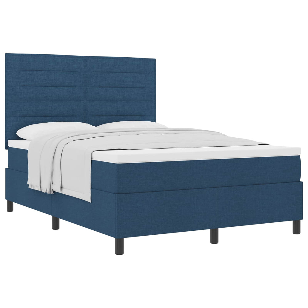 Boxspringbett Blau 160x200 cm mit Matratze
