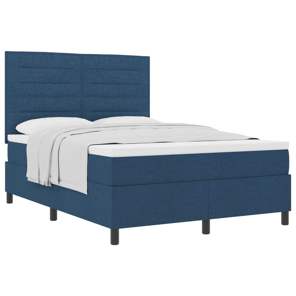 Boxspringbett Blau 160x200 cm mit Matratze