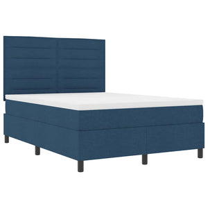 Boxspringbett Blau 160x200 cm mit Matratze