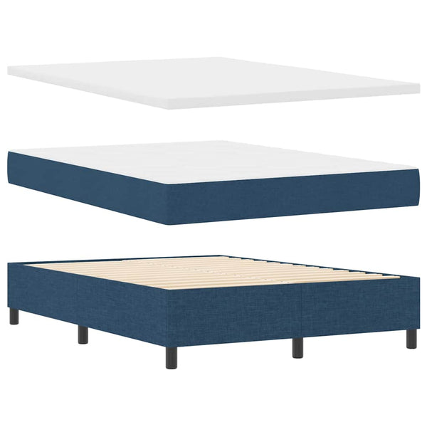 Boxspringbett Blau 160x200 cm mit Matratze