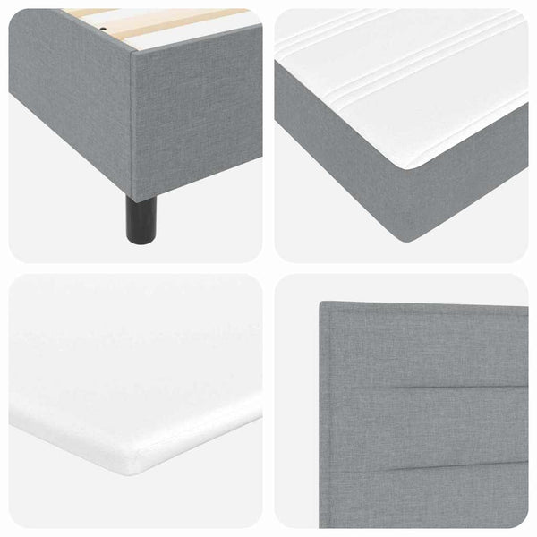 Boxspringbett mit Matratze Hellgrau 180x200 cm