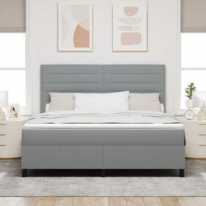 Boxspringbett mit Matratze Hellgrau 180x200 cm