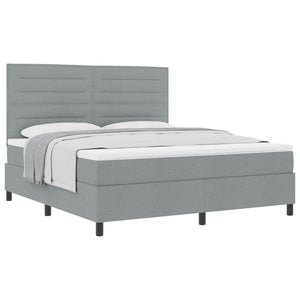 Boxspringbett mit Matratze Hellgrau 180x200 cm