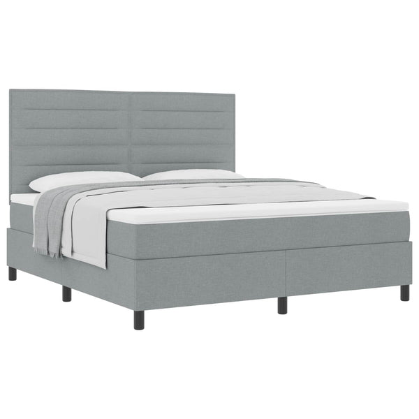 Boxspringbett mit Matratze Hellgrau 180x200 cm