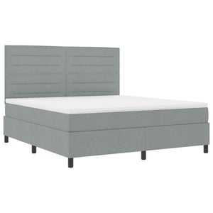 Boxspringbett mit Matratze Hellgrau 180x200 cm