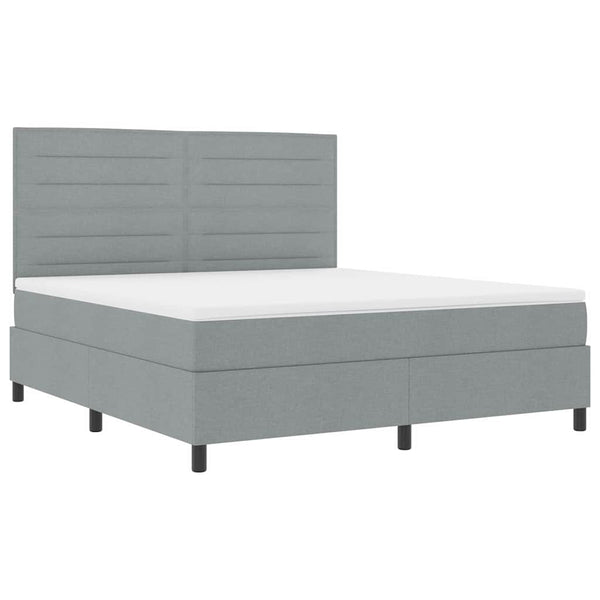 Boxspringbett mit Matratze Hellgrau 180x200 cm