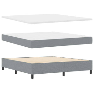 Boxspringbett mit Matratze Hellgrau 180x200 cm