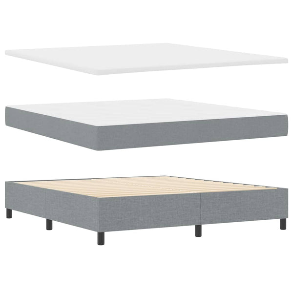 Boxspringbett mit Matratze Hellgrau 180x200 cm