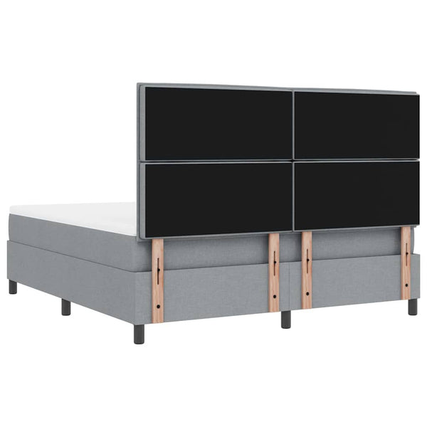 Boxspringbett mit Matratze Hellgrau 180x200 cm