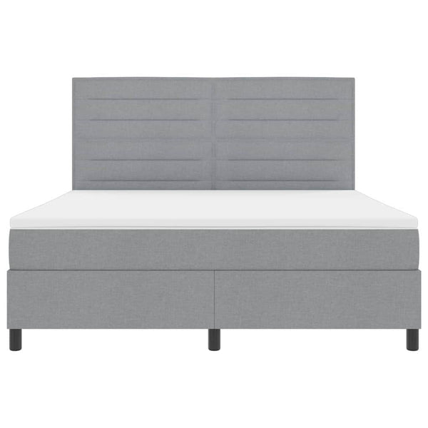 Boxspringbett mit Matratze Hellgrau 180x200 cm