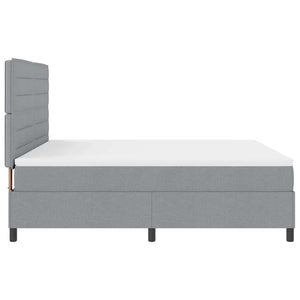 Boxspringbett mit Matratze Hellgrau 180x200 cm