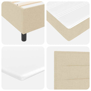 Boxspringbett Creme 180x200 cm mit Matratze