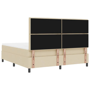 Boxspringbett Creme 180x200 cm mit Matratze