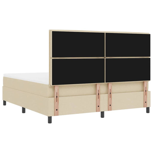 Boxspringbett Creme 180x200 cm mit Matratze