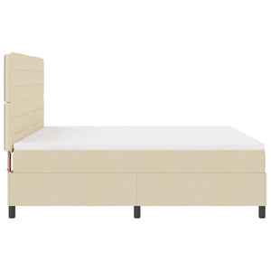Boxspringbett Creme 180x200 cm mit Matratze
