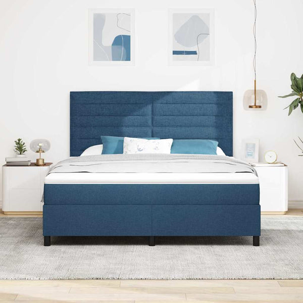 Boxspringbett Blau 180x200 cm mit Matratze