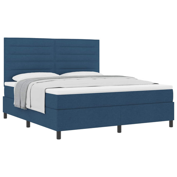 Boxspringbett Blau 180x200 cm mit Matratze