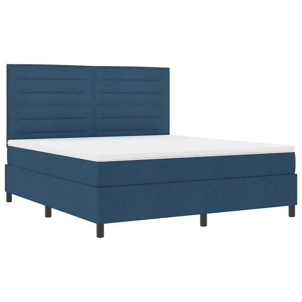 Boxspringbett Blau 180x200 cm mit Matratze
