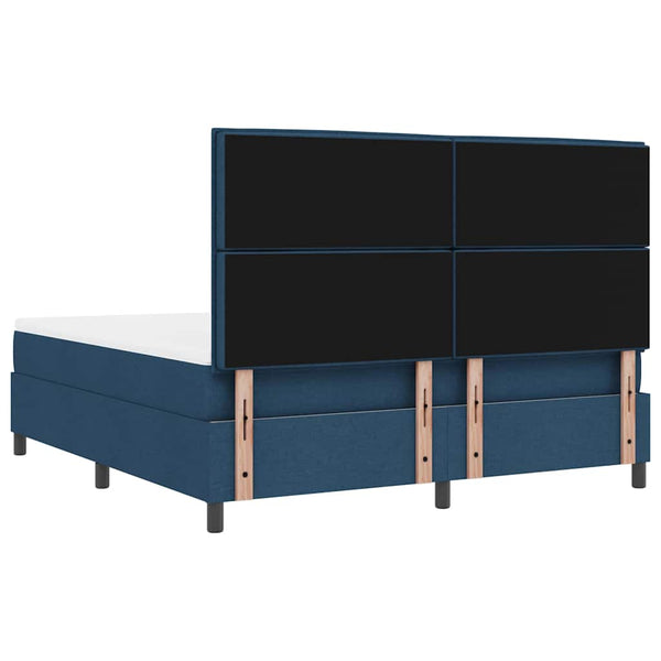 Boxspringbett Blau 180x200 cm mit Matratze