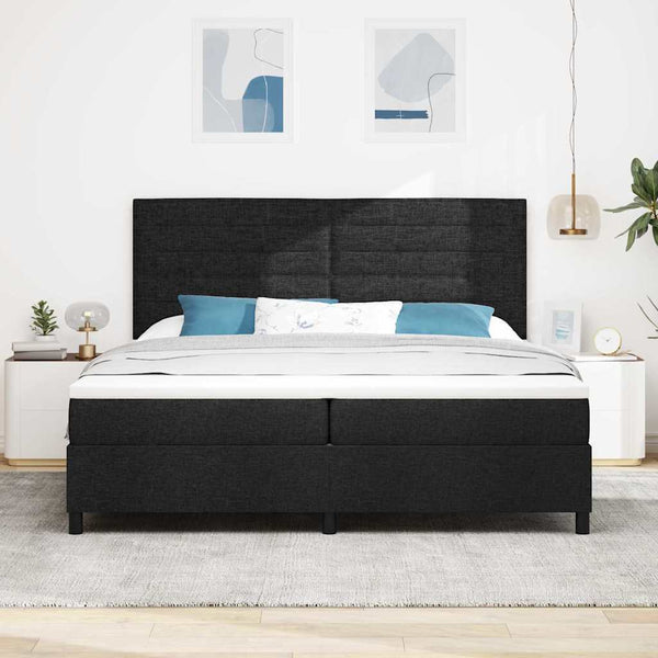Boxspringbett mit Matratze Schwarz 200x200 cm