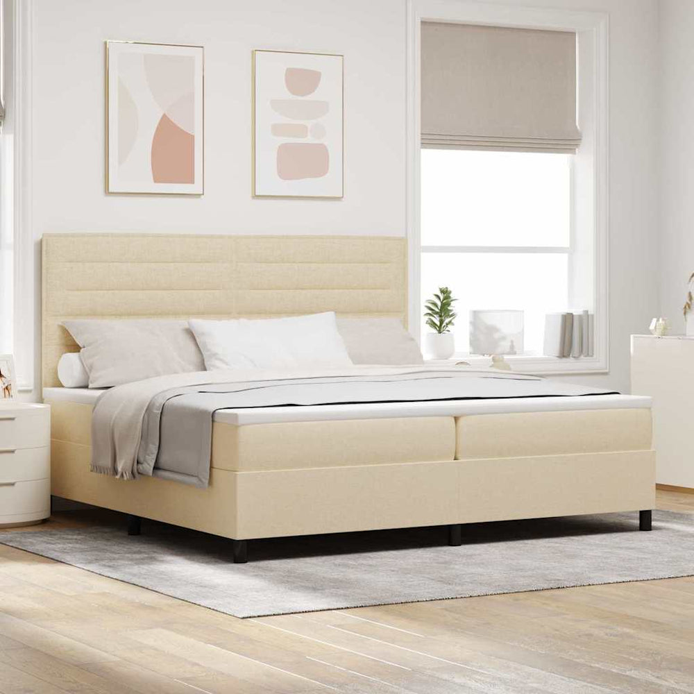 Boxspringbett Creme 200x200 cm