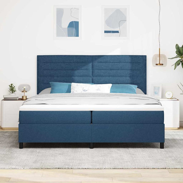 Boxspringbett Blau 200x200 cm mit Matratze