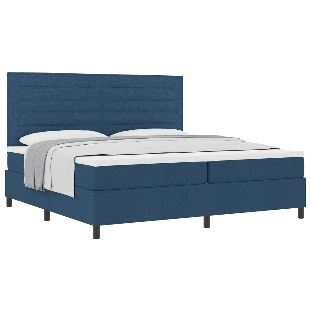 Boxspringbett Blau 200x200 cm mit Matratze