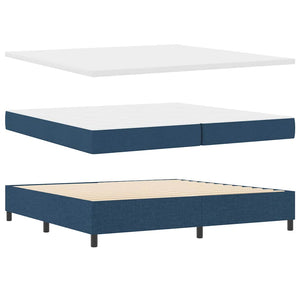 Boxspringbett Blau 200x200 cm mit Matratze