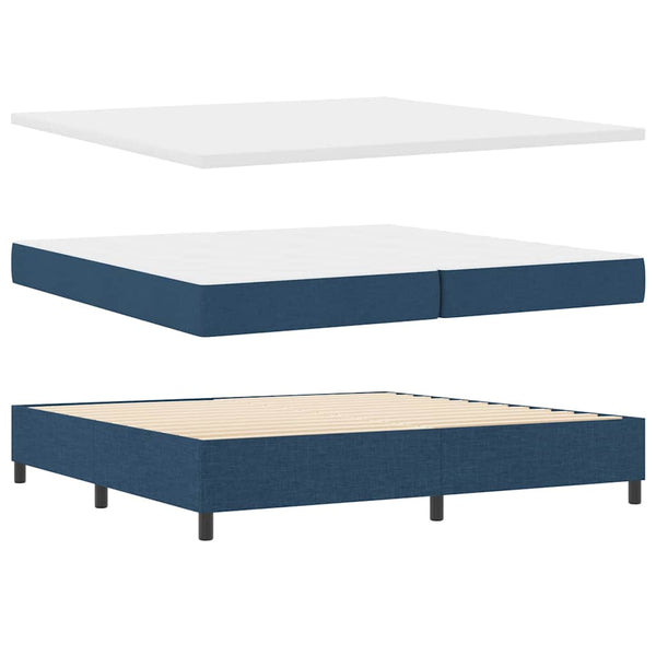 Boxspringbett Blau 200x200 cm mit Matratze