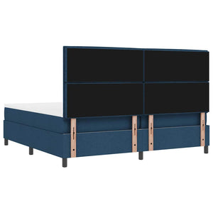Boxspringbett Blau 200x200 cm mit Matratze
