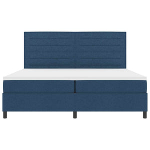 Boxspringbett Blau 200x200 cm mit Matratze