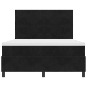 Boxspringbett Schwarz Samt 140x200 cm