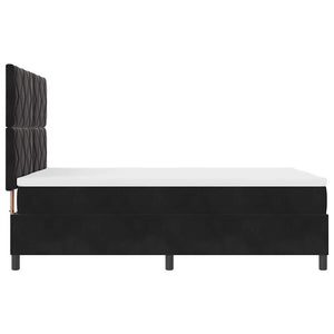 Boxspringbett Schwarz Samt 140x200 cm