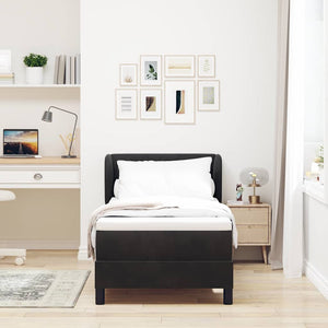 Boxspringbett Schwarz Samt 80x200 cm