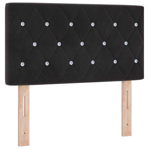Boxspringbett Schwarz Samt 80x200 cm