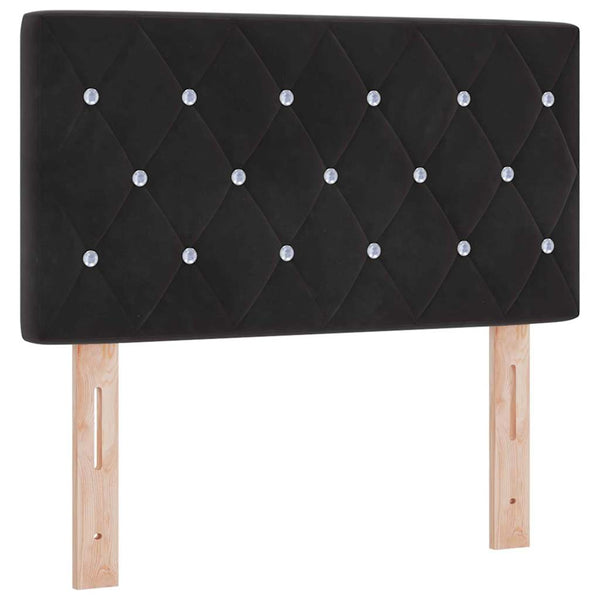 Boxspringbett Schwarz Samt 80x200 cm