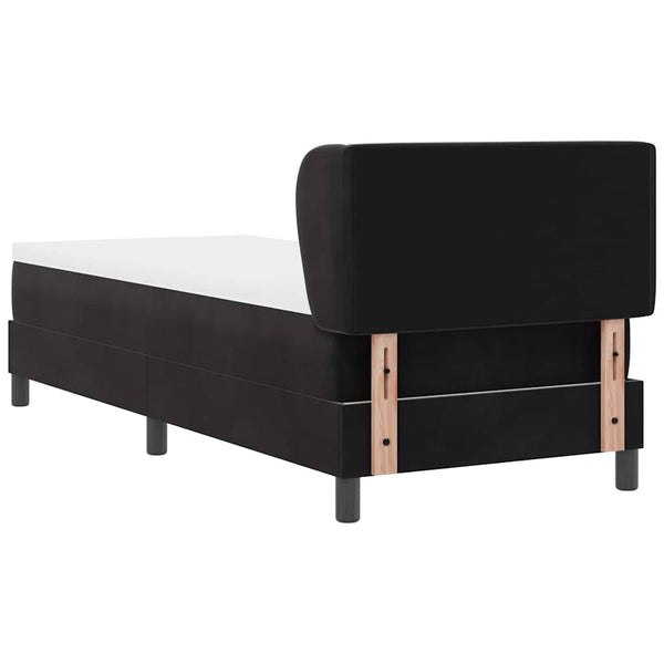 Boxspringbett Schwarz Samt 80x200 cm
