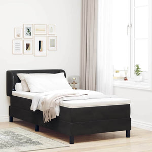 Boxspringbett Schwarz Samt 90x190 cm