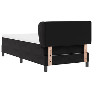 Boxspringbett Schwarz Samt 90x190 cm