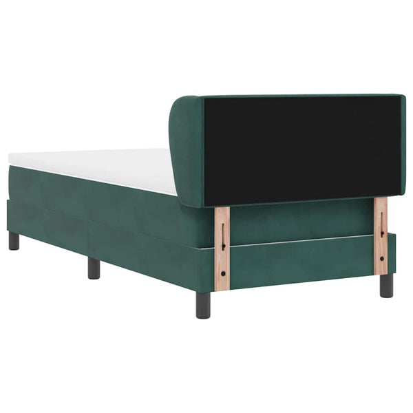 Boxspringbett Dunkelgrün Samt 90x200 cm