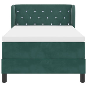 Boxspringbett Dunkelgrün Samt 90x200 cm