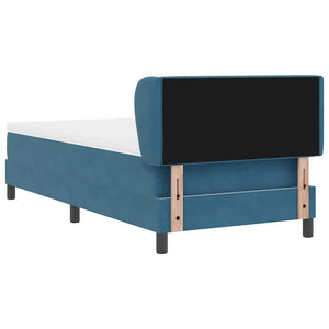 Boxspringbett Dunkelblau Samt 90x200 cm