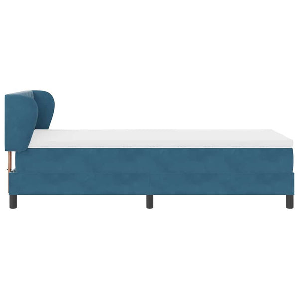 Boxspringbett Dunkelblau Samt 90x200 cm