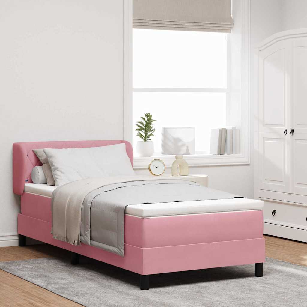Boxspringbett Rosa 90x200 cm Samt