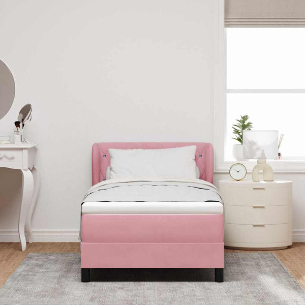 Boxspringbett Rosa 90x200 cm Samt